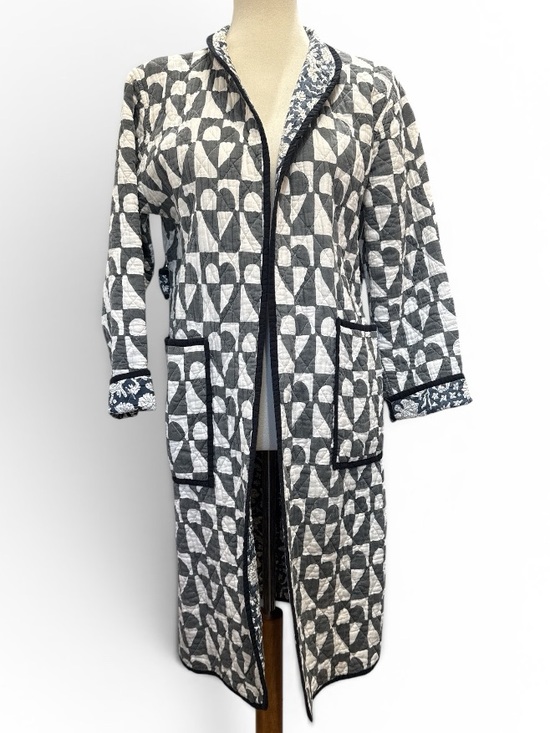 Sz Blockprints Jackets & Blazers - Sz Blockprints Long Quilted Coatigan